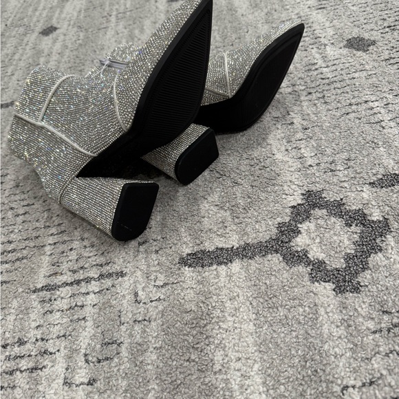 a new day Sparkling Silver Heeled Boots - Picture 4 of 5